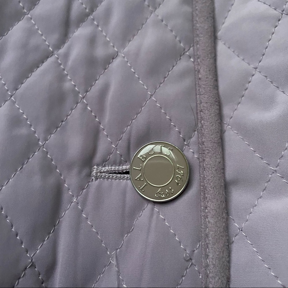052. Talbots Lavender Quilted Button Jacket - image 3